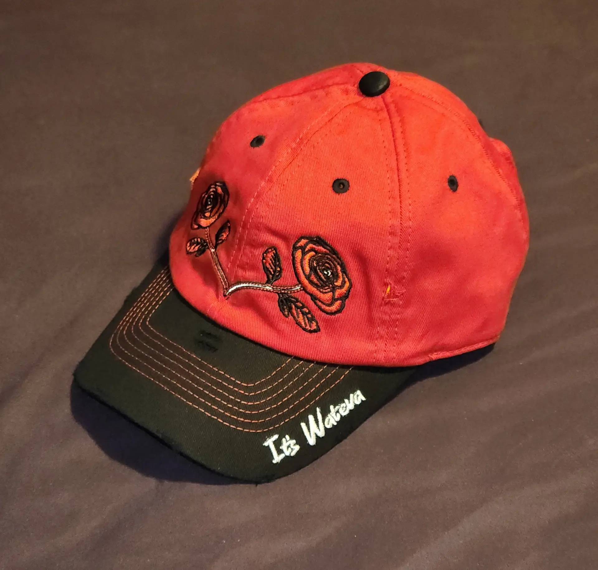 Red baseball hat