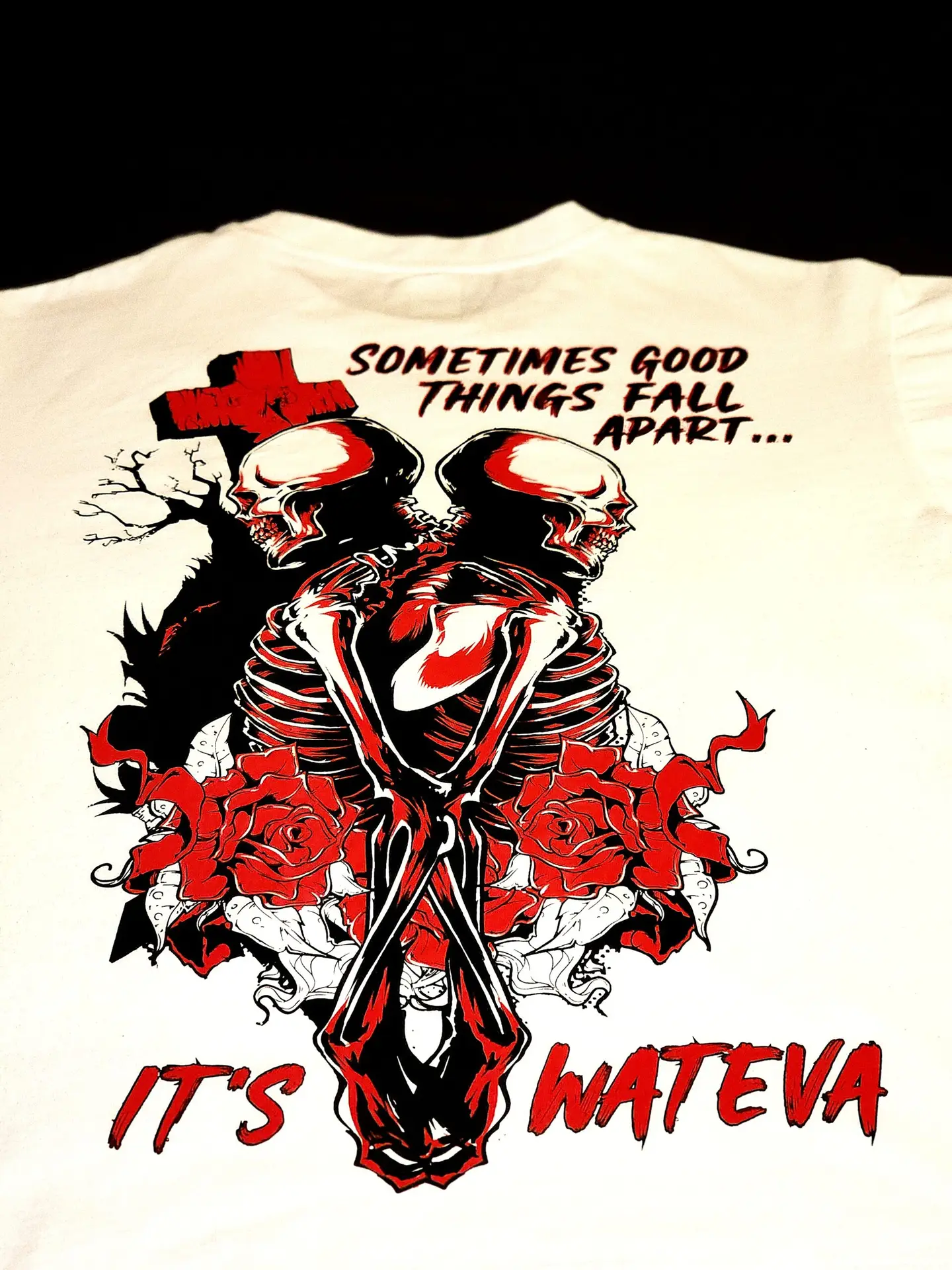 skeleton graphic t-shirt